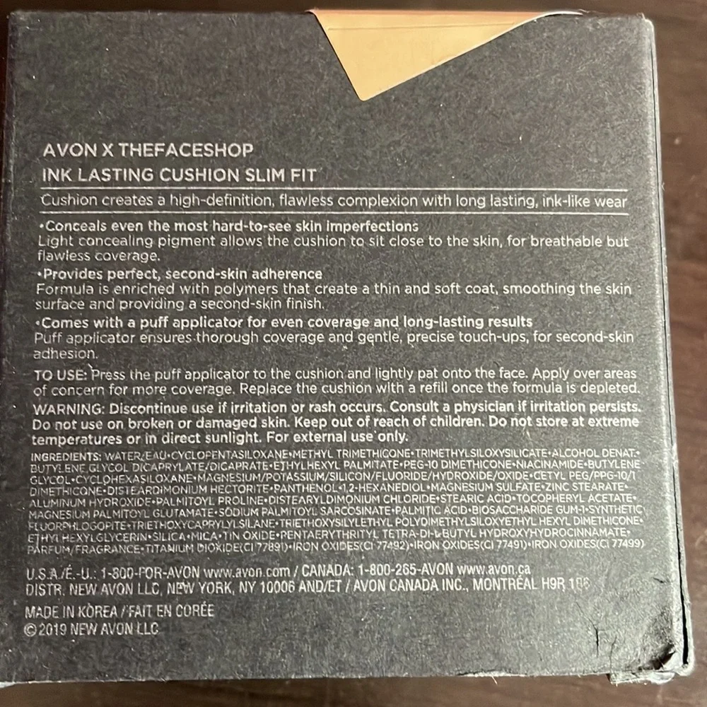 🎉NWT Sealed Avon Ink Lasting Cushion Slim Fit Concealer! W30